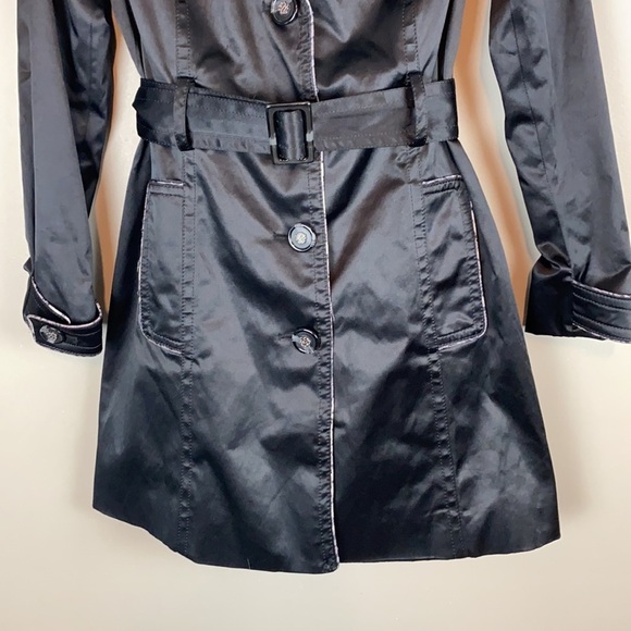 Jessica Simpson Black Trench Coat Size XS - Picture 3 of 15